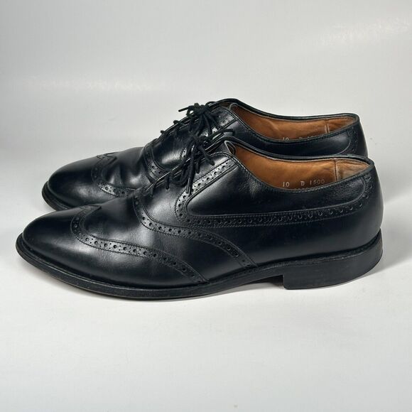 Allen Edmonds Men’s 10 D Birmingham Leather Oxford WingTip Dress Shoes Black main image 12